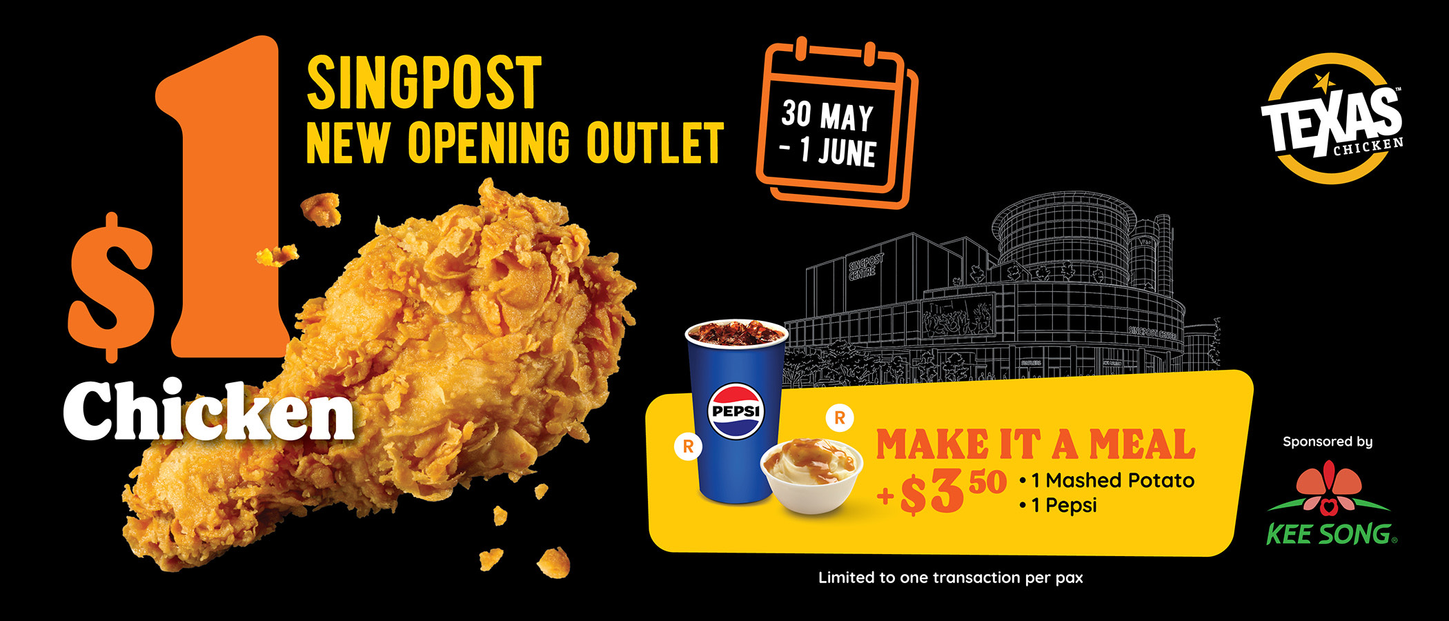 Texas Chicken Opening Promotion