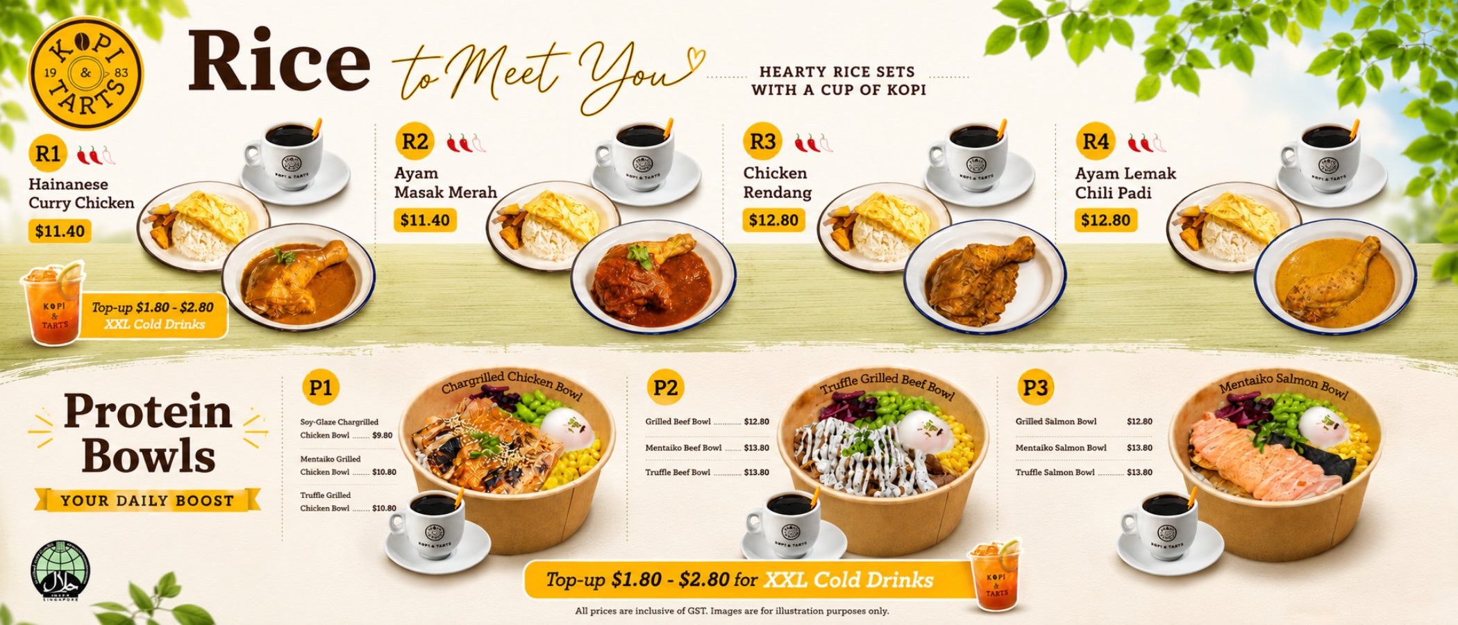 Kopi & Tarts – New Protein Rice Bowls!